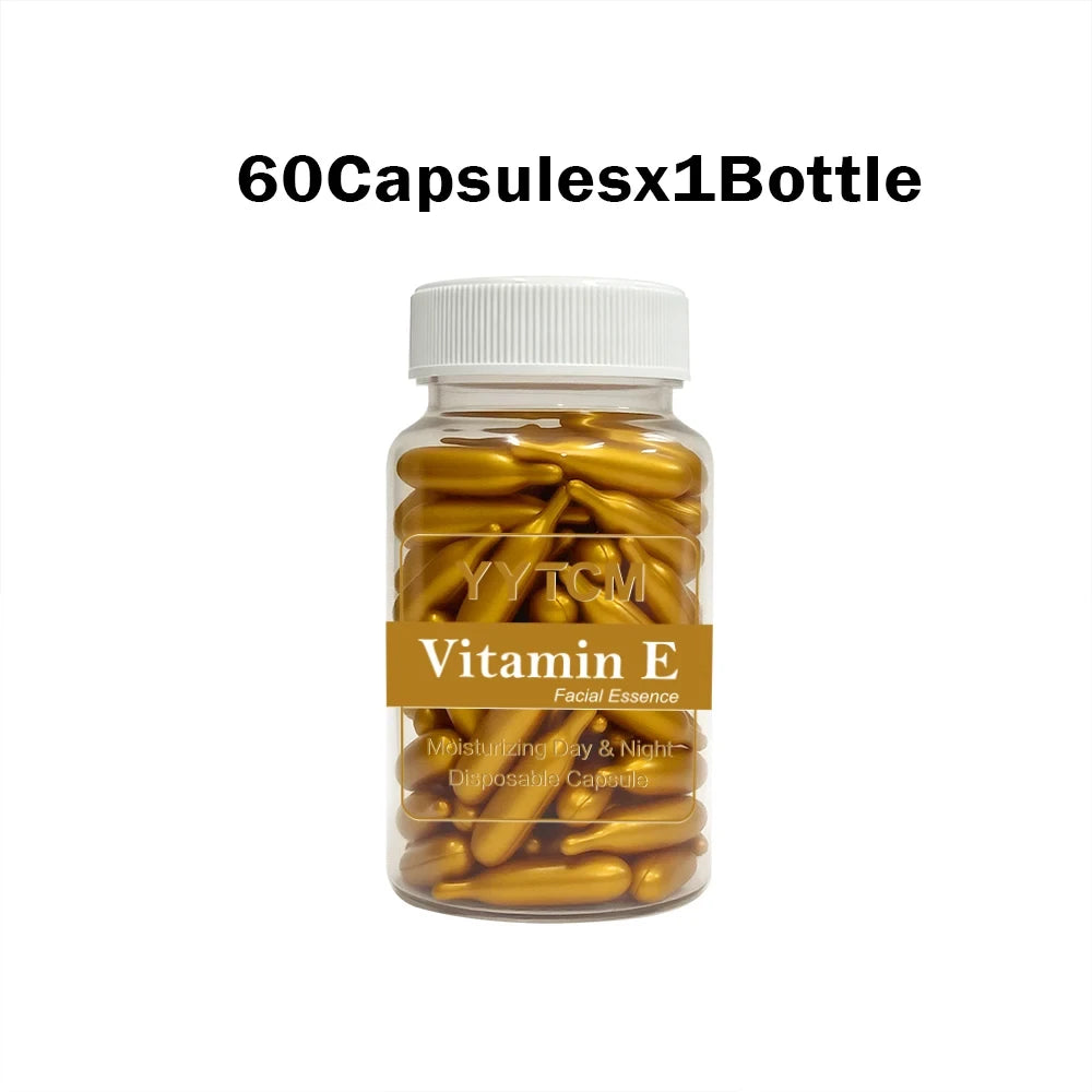 Vitamin E Serum Capsules, Single-Use Essence Capsules, Hydrating and Moisturizing Facial Skin 90 Capsules/Bottle - 1 Bottle