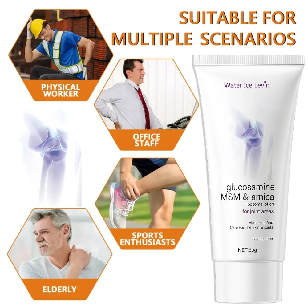 Glucosamine MSM & Arnica Joint Cream Liposome Lotion - Moisturizes, Nourishes & Protects Skin & Joints, Paraben-Free Formula.