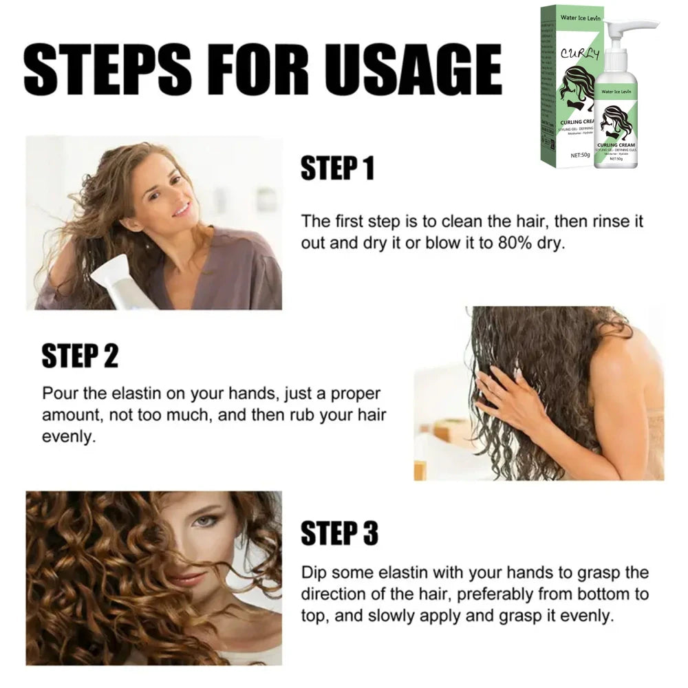 Curly Hair Cream Moisturizing Curly Hair Elasticity Styling Curly Hair Elasticity Conditioner Neutral Suitable for All Hair Types
