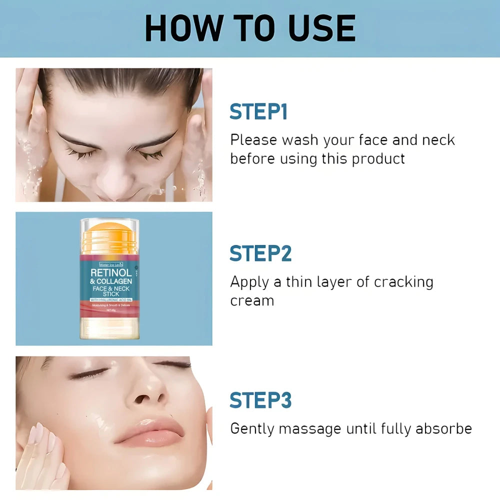 Retinol Face and Neck Treatment Bar with Firming Elasticity Improve Loose Skin Lotion Moisturizes and Brightens Skin