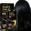 Black Hair Dye Shampoo 3in1 with Ginger & Biotin - Long Lasting Color & Gray Coverage for Vibrant Hair