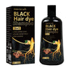 Black Hair Dye Shampoo 3in1 with Ginger & Biotin - Long Lasting Color & Gray Coverage for Vibrant Hair