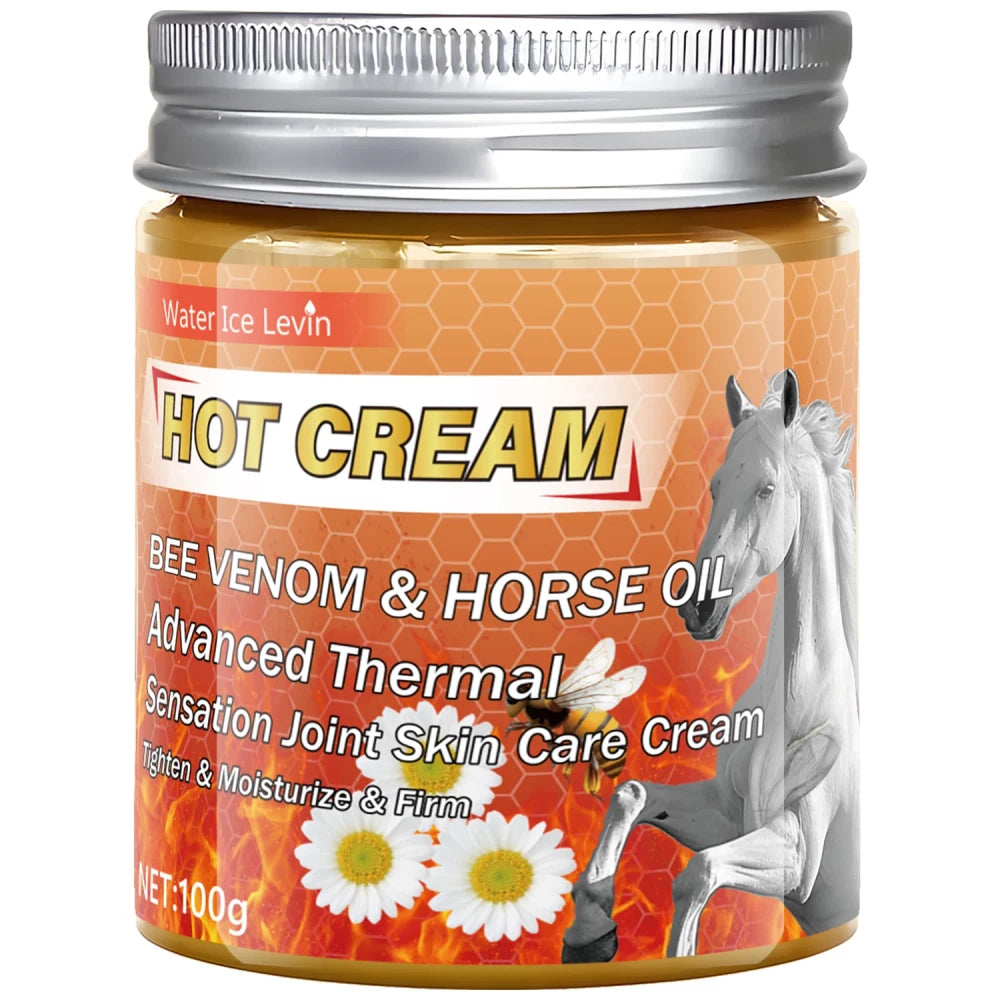 Advanced Thermal Bee Venom & Horse Oil Hot Cream for Joint Skin Care, Tighten & Moisturize & Firm.
