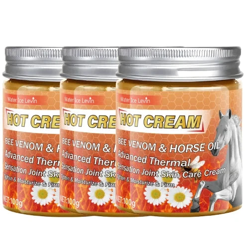 Advanced Thermal Bee Venom & Horse Oil Hot Cream for Joint Skin Care, Tighten & Moisturize & Firm.