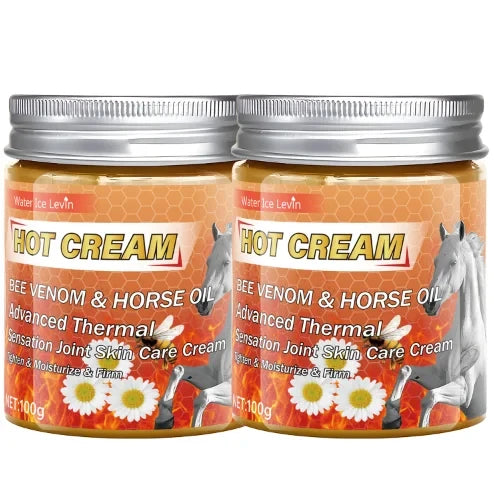 Advanced Thermal Bee Venom & Horse Oil Hot Cream for Joint Skin Care, Tighten & Moisturize & Firm.