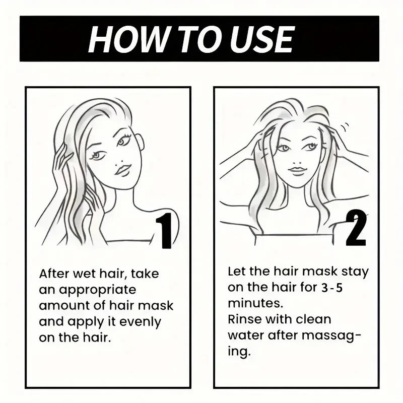 Keratine Magic Hair Mask Protein Straightening Repair Cream for Dry, Frizzy, Damaged Hair Professional Smoothing, Shining, and Deeply Moisturizing Care 60G/30G
