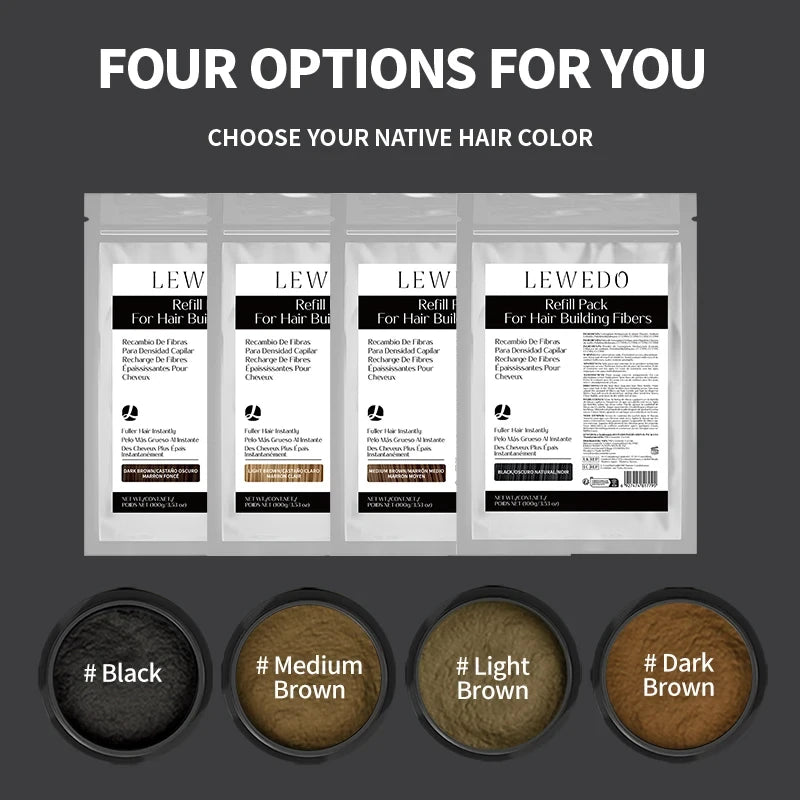 100g Hair Fibers Keratin Hair Building Fiber Powder Instant Hair Growth Thickening Fiber Refill Bag Bald Extension Care Product
