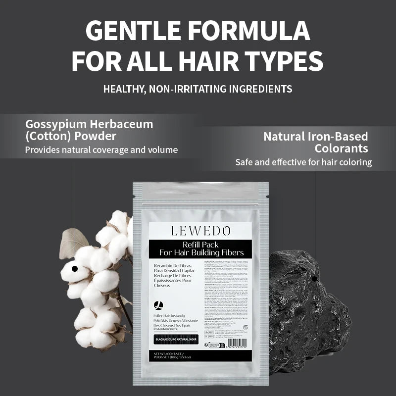 100g Hair Fibers Keratin Hair Building Fiber Powder Instant Hair Growth Thickening Fiber Refill Bag Bald Extension Care Product