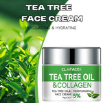 CLAFACES Tea Tree Oil Face Cream Anti-Aging and Freckle Removal Daily Facial Care Cream with Natural Ingredients