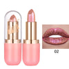 Metallic Violet Chameleon Lipstick Color Changing Matte Glitter Diamond Waterproof Pearl Shine Lip Gloss Sexy Makeup Halloween