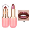 Metallic Violet Chameleon Lipstick Color Changing Matte Glitter Diamond Waterproof Pearl Shine Lip Gloss Sexy Makeup Halloween