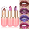 Metallic Violet Chameleon Lipstick Color Changing Matte Glitter Diamond Waterproof Pearl Shine Lip Gloss Sexy Makeup Halloween