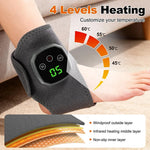 2026 New Electric Cordless Ankle Massager Hot Compress Ankle Foot Brace Wrap Warmer Wrist Tenosynovitis Vibration Relaxation