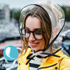 Clear Reusable Waterproof Rain Hat with Wide Brim for Women Lady Outdoor Travel Hiking Gardening Shopping Beach Wind Protection