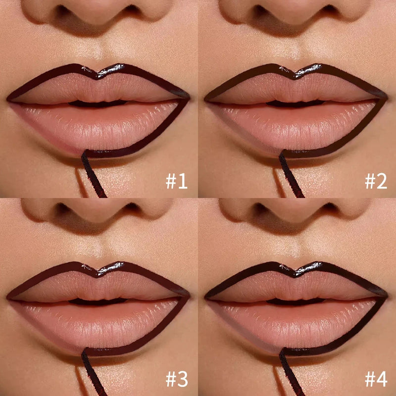 Magic Peel Off Lip Cosmetic Matte Lip Liner Pencil Long Lasting Waterproof Smudge Proof Transfer Proof Peel Off Lip Stain Tattoo