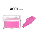 2pcs Matte Embossed Blush & Brush Long Lasting High Pigmented Multi-Purpose Blush Palette Pink Natural Color Rendering Cosmetics