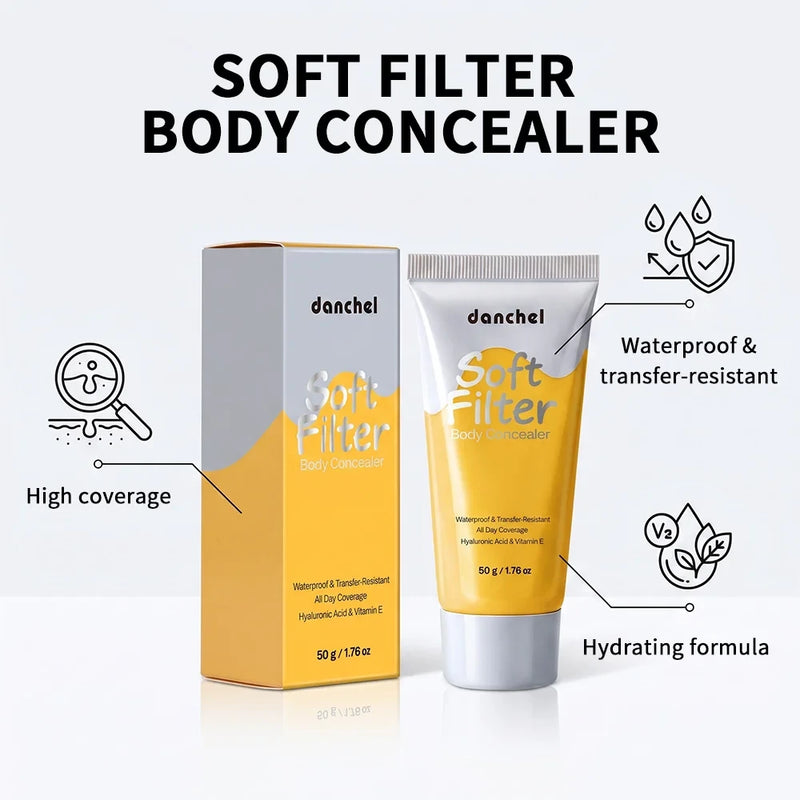 Body Concealer Waterproof Transfer Resistant Long Lasting High Coverage Natural Finish Makeup for Scars Spots Veins Tattoos