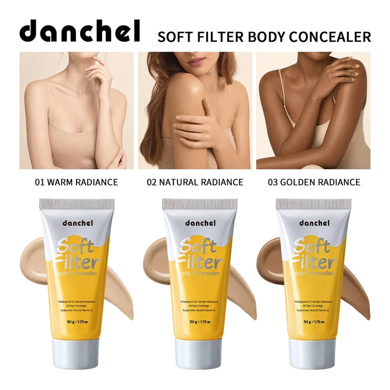 Body Concealer Waterproof Transfer Resistant Long Lasting High Coverage Natural Finish Makeup for Scars Spots Veins Tattoos