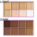8 Shade Cream Concealer Palette Waterproof Full Coverage Multi-Function Cream Blemishes & Cover Long-Lasting Korean Makeup