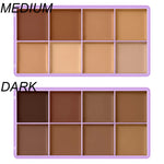 8 Shade Cream Concealer Palette Waterproof Full Coverage Multi-Function Cream Blemishes & Cover Long-Lasting Korean Makeup