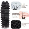 Pre-divided Bulk Hair for Braiding Deep Wave Crochet Human Hair Knotless Miracle Knots Hair Extensions Boho Braids Invisible