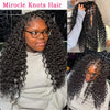 Pre-divided Bulk Hair for Braiding Deep Wave Crochet Human Hair Knotless Miracle Knots Hair Extensions Boho Braids Invisible