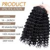 Pre-divided Bulk Hair for Braiding Deep Wave Crochet Human Hair Knotless Miracle Knots Hair Extensions Boho Braids Invisible