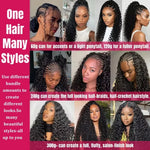 Pre-divided Bulk Hair for Braiding Deep Wave Crochet Human Hair Knotless Miracle Knots Hair Extensions Boho Braids Invisible