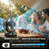 coldSky 20000mAh Camping Fan with 4 LED Lights and Remote Control 8 Speed Adjustable Rechargeable Outdoor Fan for Tent Fishing