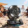 coldSky 20000mAh Camping Fan with 4 LED Lights and Remote Control 8 Speed Adjustable Rechargeable Outdoor Fan for Tent Fishing