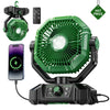 coldSky 20000mAh Camping Fan with 4 LED Lights and Remote Control 8 Speed Adjustable Rechargeable Outdoor Fan for Tent Fishing