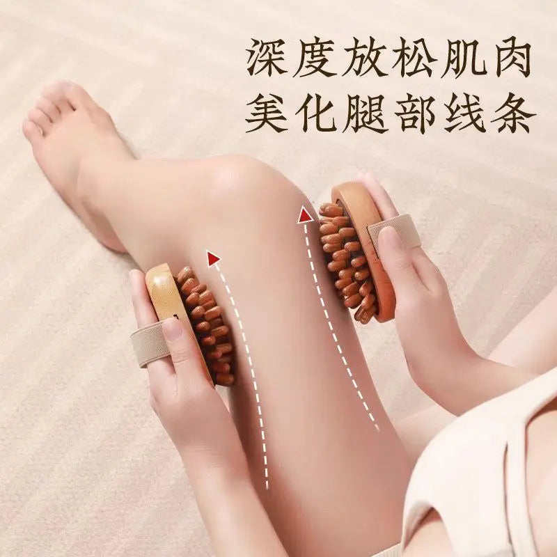 1pc Meridian Massage Brush Soft Manual Full Body Gua Sha Massager Head Abdomen Leg Body Relaxation Home Use Anti-Fatigue